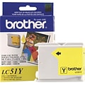 Brother LC51Y Yellow Standard Yield Ink Cartridge, Prints Up to 400 Pages