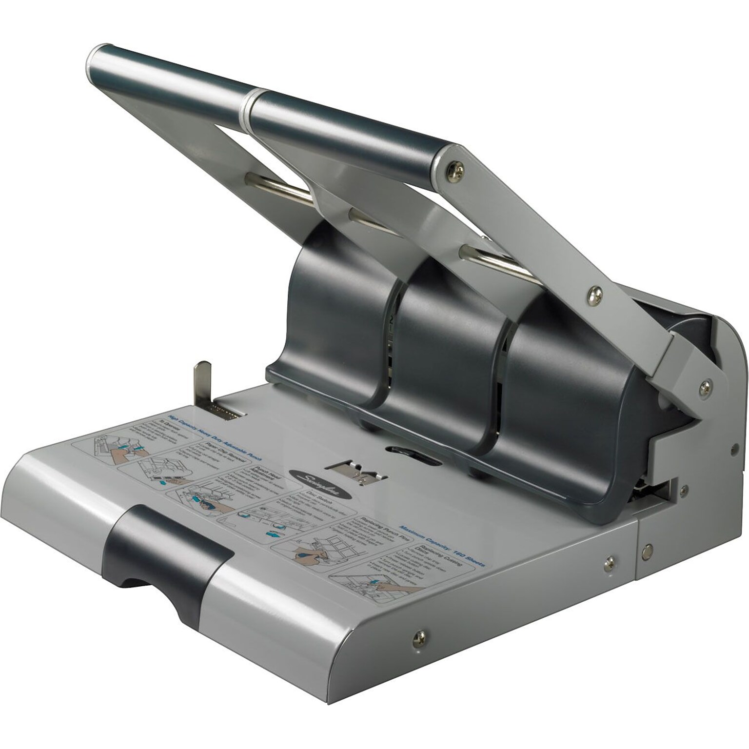 Swingline® High Capacity Adjustable Punch, 2-3 Holes, Adj. Centers, 160 Sheets