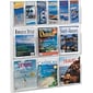 Gould Plastics Clear Literature Display Rack for 6 Pamphlets/6 Magazines