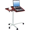 Techni Mobili Sit-to-Stand Rolling Adjustable Laptop Cart, Mahogany