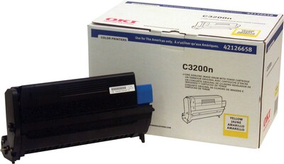 OKI® 42126658 Image Drum with Toner Cartridge for C3200N Printer; Yellow