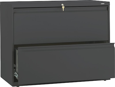 Hon Brigade 800 Series 2 Drawer Lateral File Cabinet Charcoal