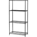 Safco Commercial 4-Shelf Wire Stand Alone, 36, Black (5276BL)