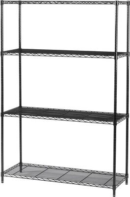 Safco® Industrial Wire Shelving, Starter Kit, 48Wx18D