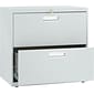 HON® Brigade® 600 Series Lateral, 2-Drawer, Light Gray, 19.25"D