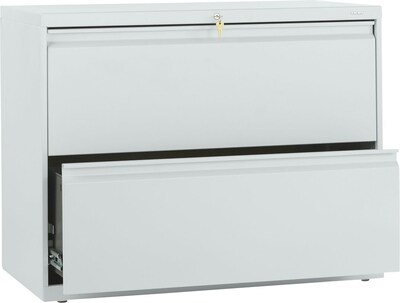 HON Brigade 800 Series 2-Drawer Lateral File, Letter/Legal, Light Gray, 36W (HON882LQ)