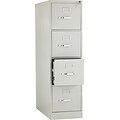 HON 210 Series Vertical File Cabinet, Letter, 4-Drawer, Light Gray, 28 1/2D
