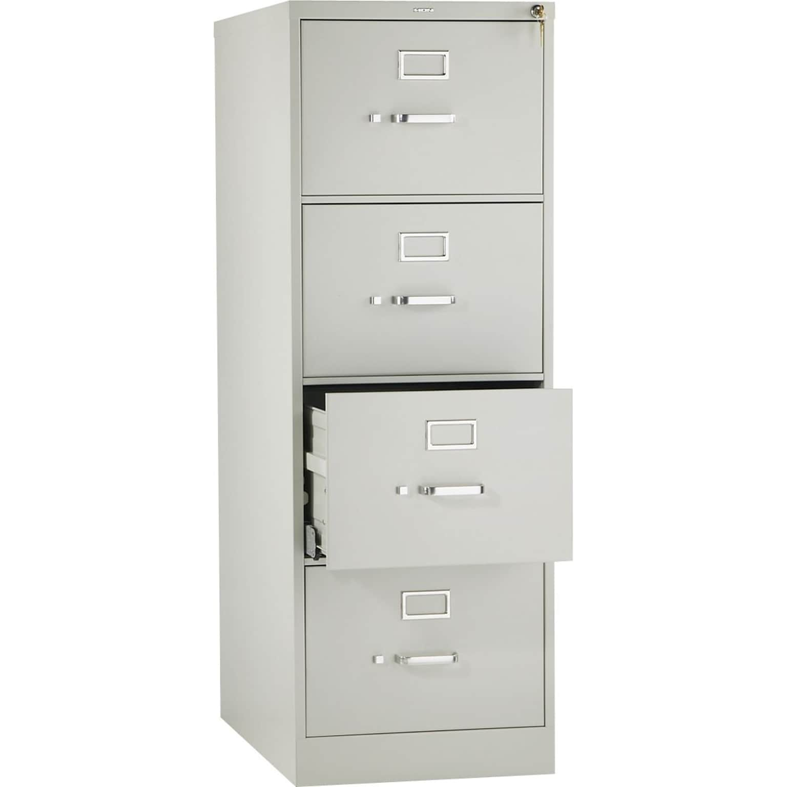 HON 510 Series 4 Drawer Vertical File Cabinet, Legal, Light Gray, 25D (H514CPQ)