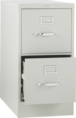 HON® 320 Series Vertical File, 2-Drawer, Letter, Light Grey