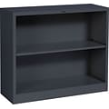 HON® Brigade Bookcase, Charcoal, 2-Shelf, 29H