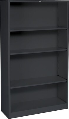 HON Brigade Steel Bookcase, 4 Shelves, 34-1/2W, Black Finish NEXT2018 NEXT2Day