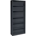 HON Brigade 6-Shelf Metal Bookcase, 81 1/8H x 34 1/2W x 12.63D, Charcoal (S82ABCS)