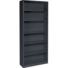 HON Brigade 6-Shelf Metal Bookcase, 81 1/8H x 34 1/2W x 12.63D, Charcoal (S82ABCS)