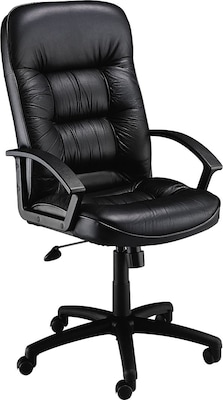 Safco Serenity Leather Executive Chair, Black (3470BL)
