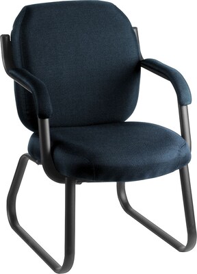Global® Sled-Base Low-Back Side Chair, Black