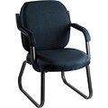 Global® Sled-Base Low-Back Side Chair, Black