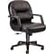 HON 2090 Series Leather Executive Mid-Back Chair, Black (H2092SR11T)