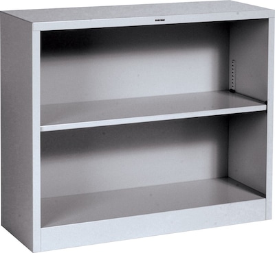 HON® Brigade™ 2-Shelf Metal Bookcase, Gray