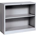 HON® Brigade™ 2-Shelf Metal Bookcase, Gray