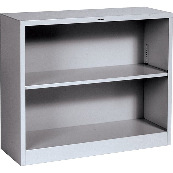 HON® Brigade™ 2-Shelf Metal Bookcase, Gray
