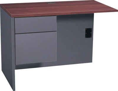 Global® Adaptabilities™ Office Collection in Cherry/Storm Grey Finish; Left Return