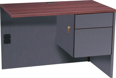 Global® Adaptabilities™ Office Collection in Cherry/Storm Grey Finish; Right Return