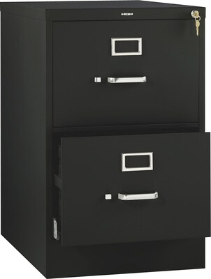 HON® 510 Series Legal Width Vertical File Cabinets, 2-Drawer, Black, 25D