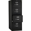 HON 510 Series 4-Drawer Vertical File Cabinet, Locking, Legal, Black, 25 (H514CPP)