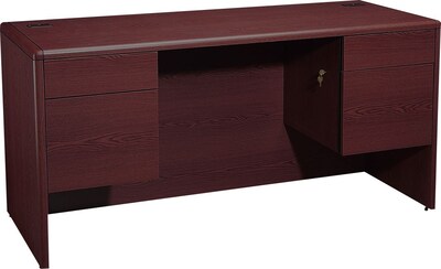 HON® 10700 Series Office Suite in Mahogany, Kneespace Credenza, 60Wx24Dx29-1/2H