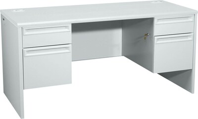 Kneespace Credenza, Grey/Grey, 60Lx24W