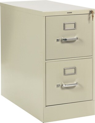 HON® 210 Series 2 Drawer Vertical File Cabinet, Letter, Putty, 28D (HON212PL)