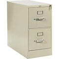 HON® 210 Series 2 Drawer Vertical File Cabinet, Letter, Putty, 28D (HON212PL)