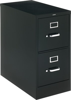 HON® 320 Series Vertical File, 2-Drawer, Letter, Black