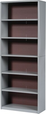 Safco ValueMate Economy 6-Shelf 80H Steel Bookcase, Gray (7174GR)