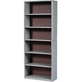 Safco ValueMate Economy 6-Shelf 80H Steel Bookcase, Gray (7174GR)