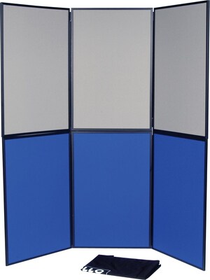 Apollo 6-Panel Display System, 72H x 72W, Gray/Blue (SB93516)