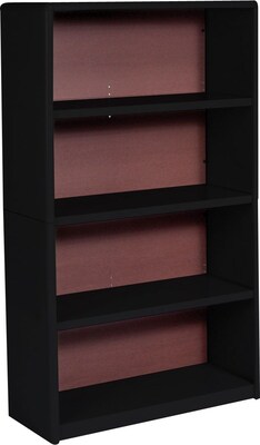 Safco ValueMate Economy 4-Shelf 54H Steel Bookcase, Black (7172BL)