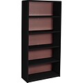 Safco ValueMate Economy 5-Shelf 42.2H Steel Bookcase, Black (7173BL)