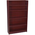HON® Radius-Edge Laminate Bookcases, 60-1/8H, 5 Shelves, Mahogany