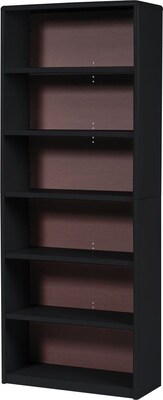 Safco ValueMate Economy 6-Shelf 80H Steel Bookcase, Black (7174BL)