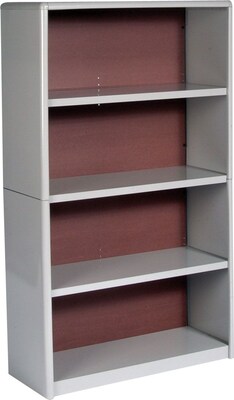 Safco ValueMate Economy 4-Shelf 54H Steel Bookcase, Gray (7172GR)