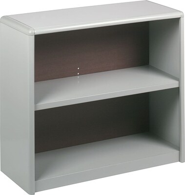 Safco ValueMate Economy 2-Shelf 28H Steel Bookcase, Gray (7170GR)