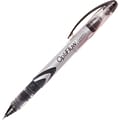 Opti Flow™ Rollerball Pens, Conical Fine Point, 0.5 mm, Black Ink/Silver Barrel, 12/Pk