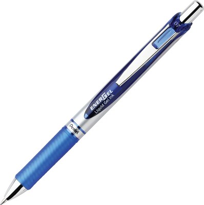 Pentel EnerGel RTX Retractable Gel Pens, Medium Point, 0.7mm, Blue Ink, Dozen (BL77C)