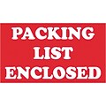 Packing List Enclosed Labels, Red/White, 5 x 3, 500/Rl