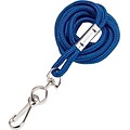 Swingline® GBC® Round Lanyard, Swivel Hook, Nylon, Blue, 12 Pack
