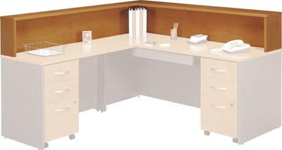 Bush Business Furniture Westfield Reception L Shelf, Natural Cherry/Graphite Gray,  (WC72476)