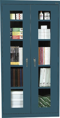 Sandusky 72 H Clearview Steel Storage Cabinet With 5 Shelves