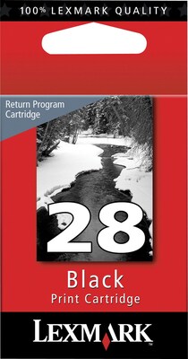 Lexmark 28 Black Ink Cartridge, Standard Yield (18C1428)