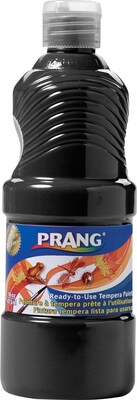Prang Ready-to-Use Washable Tempera Paint, Black, 16 oz. (21608)